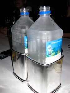 two sterling silver fiji water holders